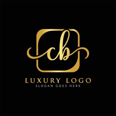 İlk CB Harfi Logosu Modern Typography Vector Şablonu. Yaratıcı Lüks Mektup CB Logo Vektörü.