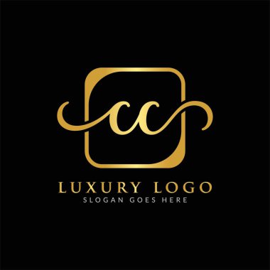 İlk CC Harf Logosu Modern Typography Vector Şablonu. Yaratıcı Lüks Mektup CC Logo Vektörü.