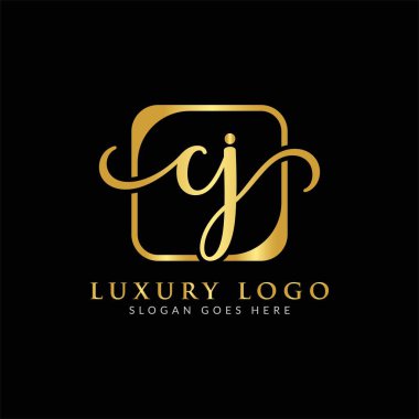 İlk CJ Harf Logosu Modern Typography Vector Şablonu. Yaratıcı Lüks Mektup CJ Logo Vektörü.