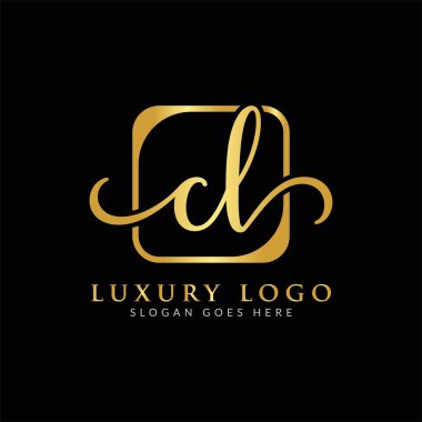 İlk CL Harf Logosu Modern Typography Vector Şablonu. Yaratıcı Lüks Mektup CL Logo Vektörü.