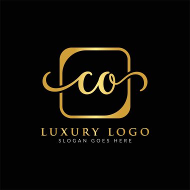 İlk CO Harfi Logosu Modern Typography Vector Şablonu. Yaratıcı Lüks Mektup CO Logo Vektörü.