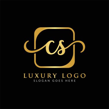 İlk CS Harfi Logosu Modern Typography Vector Şablonu. Yaratıcı Lüks Mektup CS Logo Vektörü.