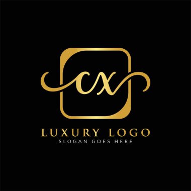 İlk CX Harfi Logosu Modern Typography Vector Şablonu. Yaratıcı Lüks Mektup CX Logo Vektörü.