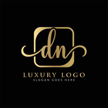 İlk DN Harf Logosu Modern Typography Vector Şablonu. Yaratıcı Lüks Soyut Harf DN Logo Tasarımı