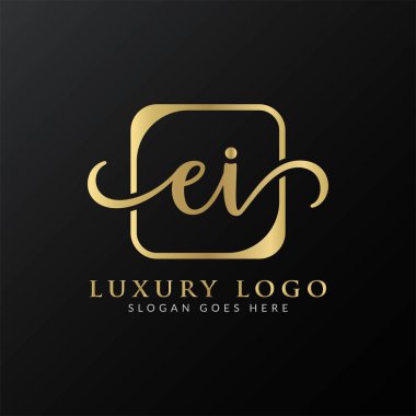 İlk El Harfi Logosu Modern Tipografi Vektör Şablonu. Yaratıcı Soyut Harf Logosu Tasarımı