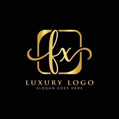 Yaratıcı modern iş tipografi vektör şablonlu ilk FX Harf Logosu. Yaratıcı Harf FX Logo Vektörü