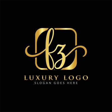 Yaratıcı modern iş tipografi vektör şablonlu ilk FZ Harf Logosu. Yaratıcı Harf FZ Logo Vektörü