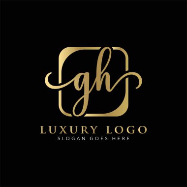 GH harfli ilk logo yaratıcı modern tipografi vektör şablonu. Yaratıcı Lüks Mektup GH logosu Tasarımı