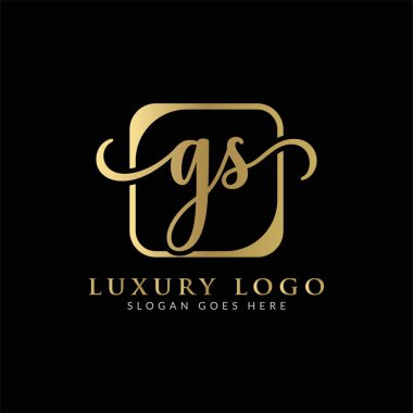 GS Mektup Logosu Modern Typography Vector Şablonu. Yaratıcı Lüks Mektup GS logo tasarımı