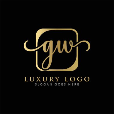 İlk GW Harf Logosu Modern Typography Vector Şablonu. Yaratıcı Lüks Mektup GW logosu Tasarımı
