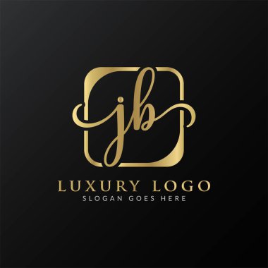 Yaratıcı harf JB Logo Tasarım Vektör Şablonu. İlk Lüks Mektup JB Logo Tasarımı