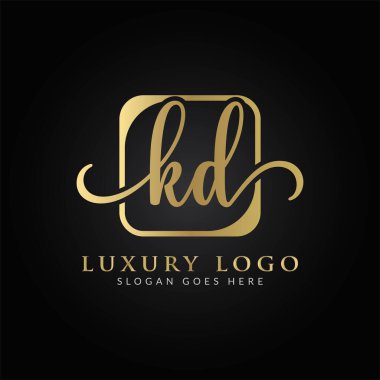 Bağlı Harf KD Logo Tasarım Şablonu. Yaratıcı Soyut KD Logo Tasarım Vektörü İllüstrasyonu