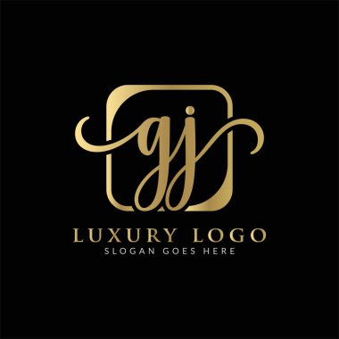 İlk GJ Letter Logosu Modern Typography Vector Şablonu. Yaratıcı Lüks Mektup GJ logo tasarımı