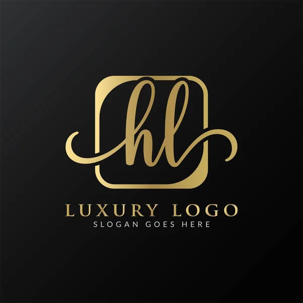 Szablon Wektorowy Logo Początkowy Luksusowy List Vector Ilustracja — Wektor stockowy