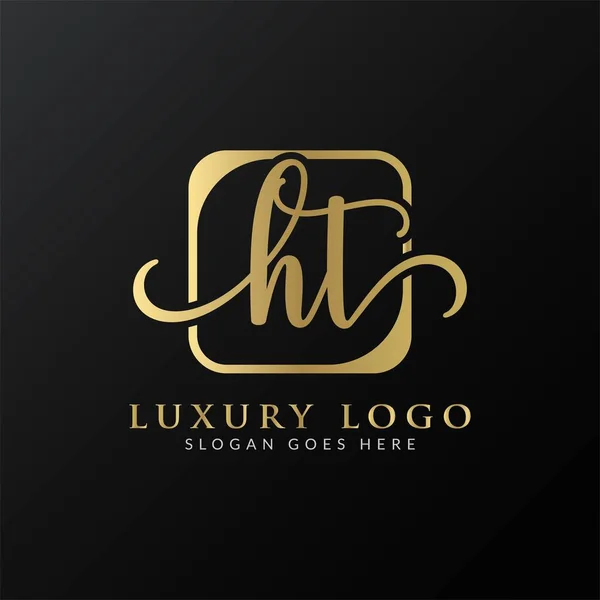 Szablon Wektorowy Logo Początkowy Luksusowy List Wektor Ilustracja — Wektor stockowy
