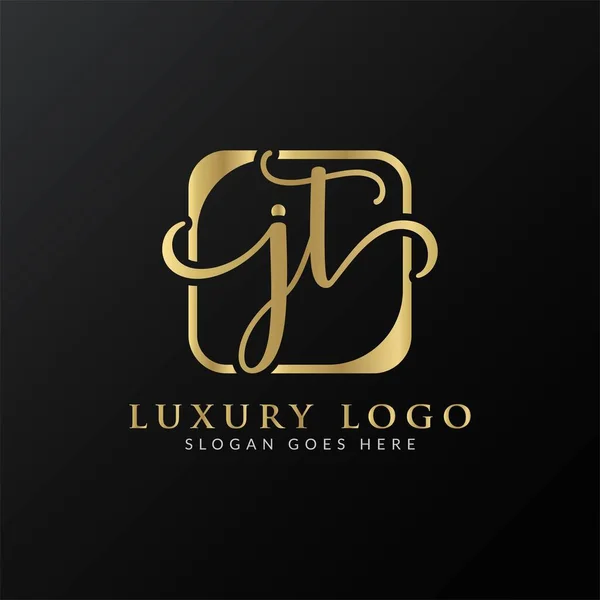 Creative Letter Logo Design Vector Template Initial Luxury Letter Logo — Stock Vector