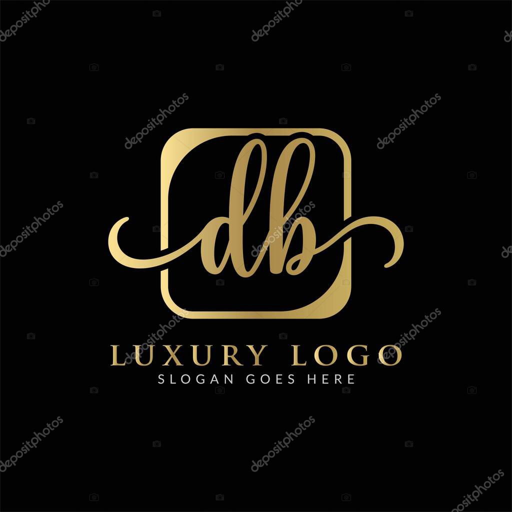 Initial DB Letter Logo Creative Modern Typography Vector Template. Creative Luxury Abstract Letter DB Logo Design