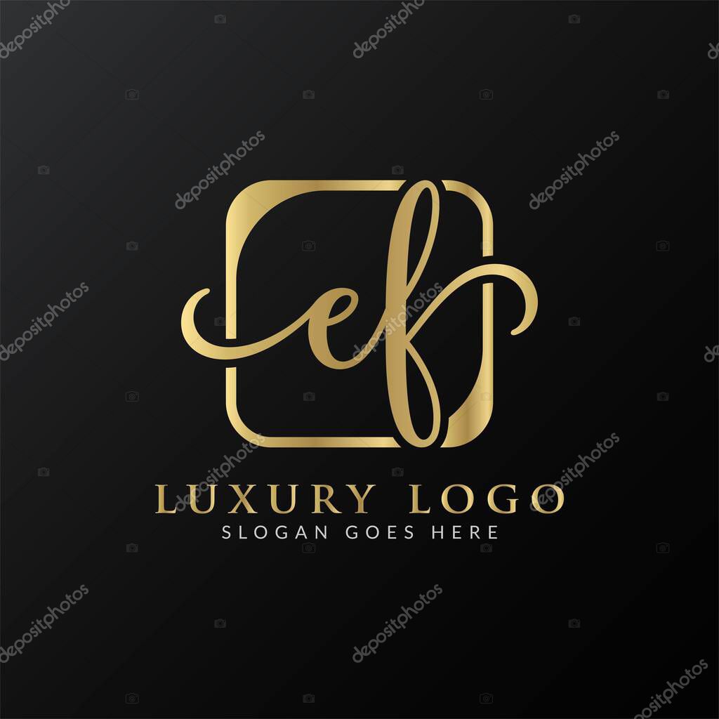 Initial EF Letter Logo Creative Modern Typography Vector Template. Creative Abstract Letter EF Logo Design
