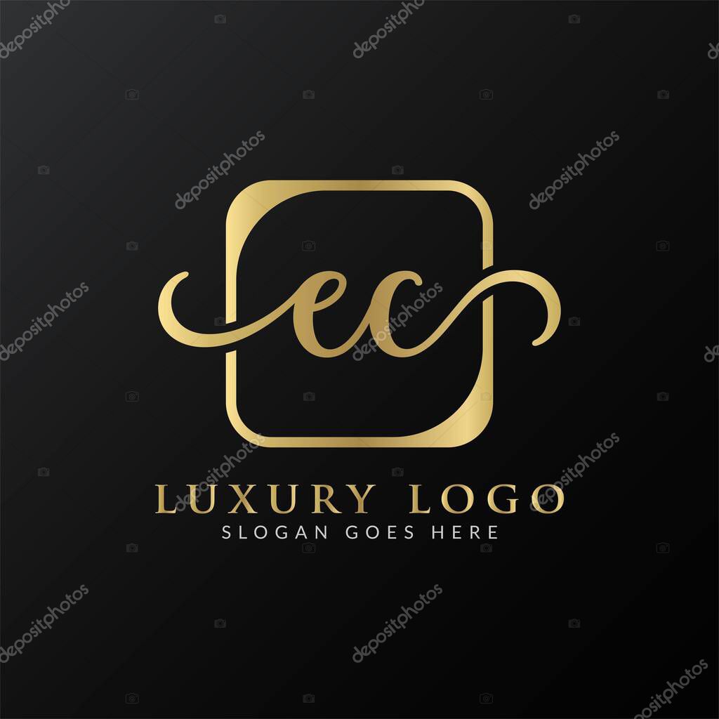 Initial EC Letter Logo Creative Modern Typography Vector Template. Creative Abstract Letter EC Logo Design
