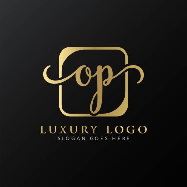 İlk Basit Harf İşlem Logosu Tasarım Vektör Şablonu. Soyut Lüks Operasyon Mektup Logosu Tasarımı