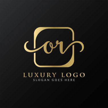 İlk Basit Harf veya Logo Tasarım Vektör Şablonu. Soyut Lüks veya Harf Logosu Tasarımı
