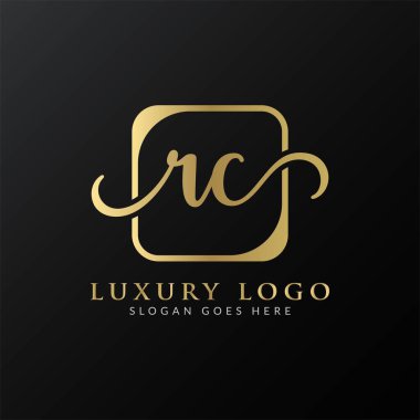 İlk RC harfi Logo Tasarımı Modern Typography Vector Şablonu. Yaratıcı Lüks harf rc logo tasarımı.