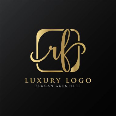İlk rf harfi Logo Tasarımı Modern Typography Vector Şablonu. Yaratıcı Lüks harf rf logosu tasarımı.