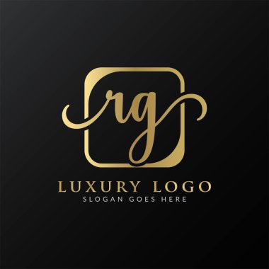 İlk rg harfi Logo Tasarımı Modern Typography Vector Şablonu. Yaratıcı Lüks harf rg logo tasarımı.