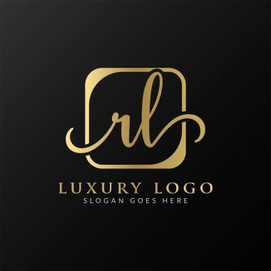 İlk rl harfi Logo Tasarımı Modern Typography Vector Şablonu. Yaratıcı Lüks harf rl logo tasarımı.