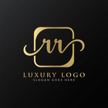 İlk rr harfi Logo Tasarımı Modern Typography Vector Şablonu. Yaratıcı Lüks harf rr logo tasarımı.