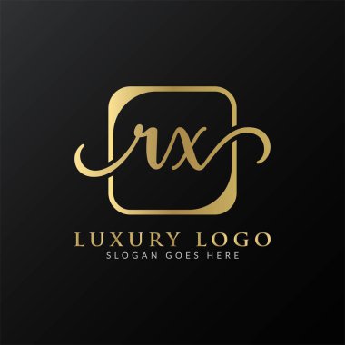 İlk rx harfi Logo Tasarımı Modern Typography Vector Şablonu. Yaratıcı lüks harf rx logo tasarımı.
