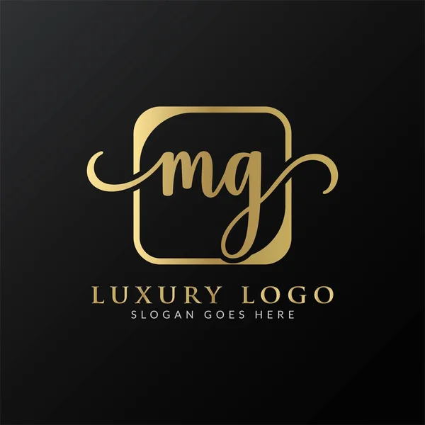 Letra Inicial Logo Design Vector Template Letra Lujo Logo Diseño — Vector de stock