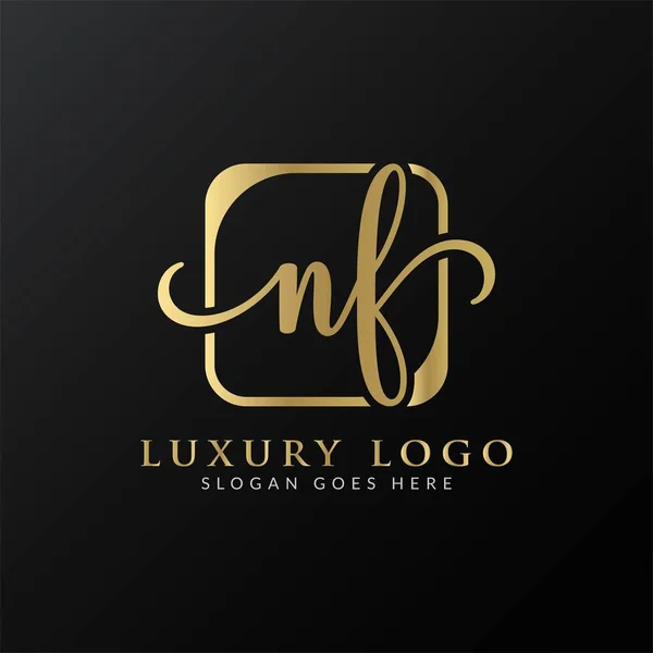 Inledande Brev Logo Design Vector Mall Brev Logotyp Design — Stock vektor