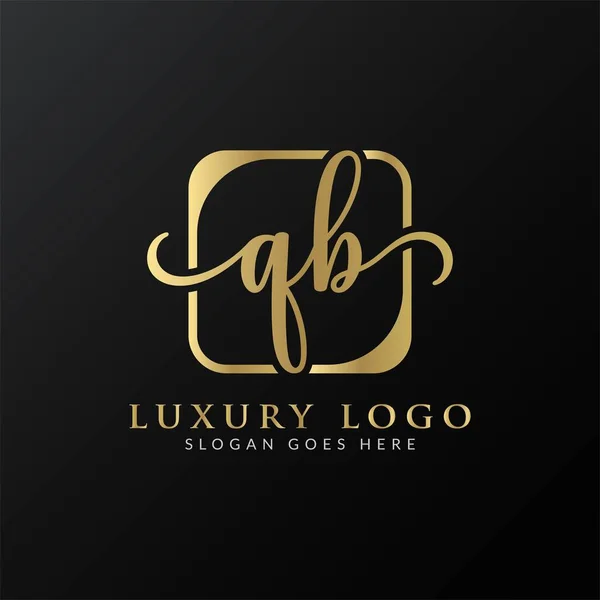 Første Bokstav Logo Design Vektormal Modern Luxury Letter Logo Design – stockvektor