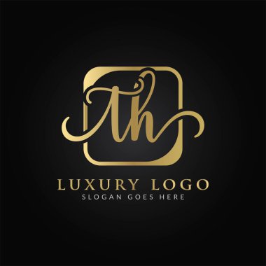 İlk TH harfi Logo Tasarım Şablonu. Soyut Lüks Mektup TH logosu Tasarımı