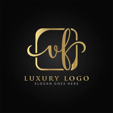 İlk VF Harf Logosu Modern Typography Vector Şablonu. Yaratıcı Lüks Mektup VF Logo Vektörü.