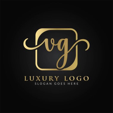 İlk VG Harf Logosu Modern Typography Vector Şablonu. Yaratıcı Lüks Mektup VG Logo Vektörü.