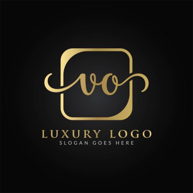 İlk VO Harfi Logosu Modern Typography Vector Şablonu. Yaratıcı Lüks Mektup VO Logo Vektörü.