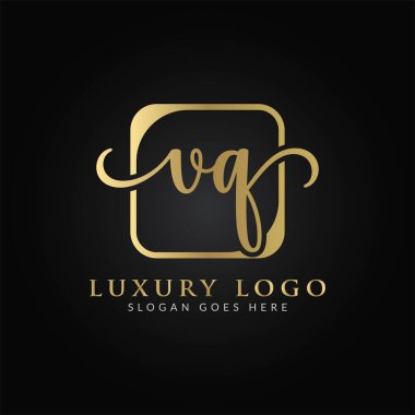İlk VQ Harf Logosu Modern Typography Vector Şablonu. Yaratıcı Lüks Mektup VQ Logo Vektörü.