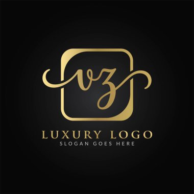 İlk VZ Harf Logosu Modern Typography Vector Şablonu. Yaratıcı Lüks Mektup VZ Logo Vektörü.