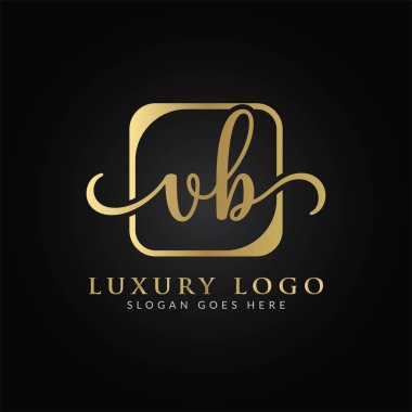 İlk VB Harfi Logosu Modern Typography Vector Şablonu. Yaratıcı Lüks Mektup VB Logo Vektörü.