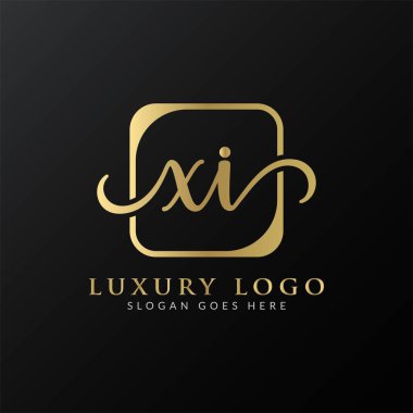 Yaratıcı harf XI Logo Tasarım Vektör Şablonu. İlk Lüks Mektup XI Logo Tasarımı