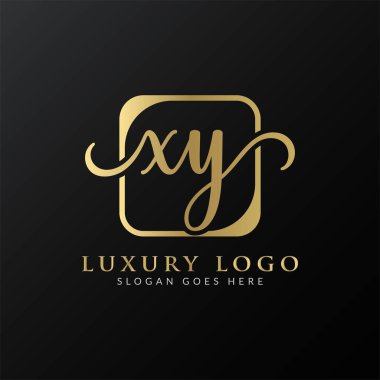 Yaratıcı harf XY Logo Tasarım Vektör Şablonu. İlk Lüks Mektup XY Logo Tasarımı