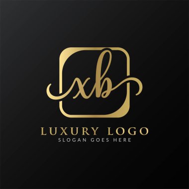 Yaratıcı harf XB Logo Tasarım Vektör Şablonu. İlk Lüks Mektup XB Logo Tasarımı