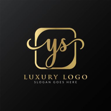 YS Logo Tasarım Vektörü Şablonu. Başlangıç Lüks Harfler YS Vektör İllüstrasyonu