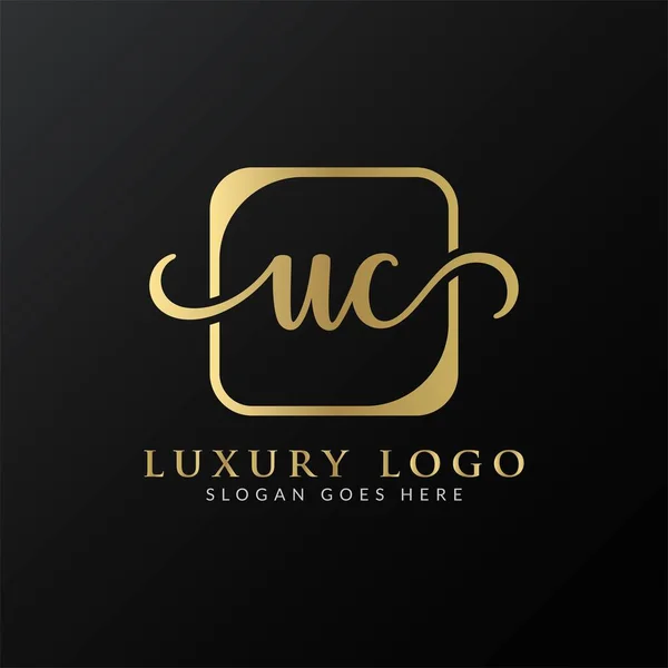 Carta Inicial Logo Design Vector Template Diseño Abstracto Letra Lujo — Archivo Imágenes Vectoriales