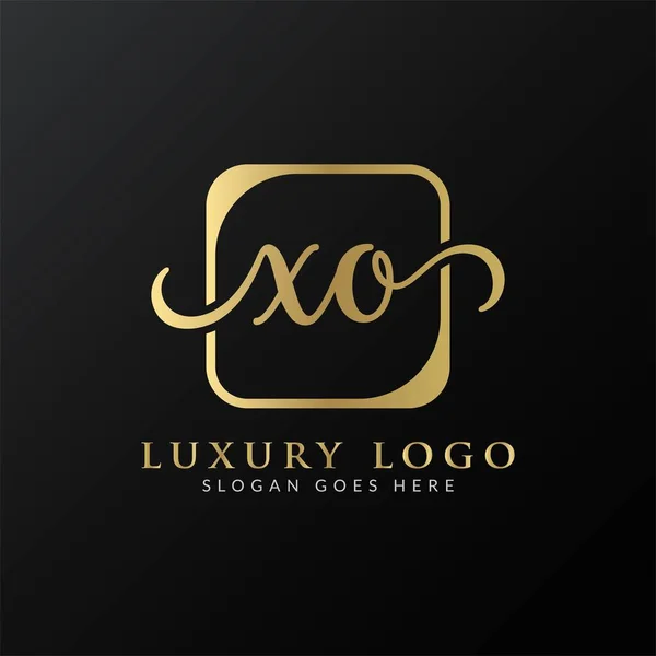 创意字母Xo标志设计向量模板 首款豪华信件Xo标志设计 — 图库矢量图片