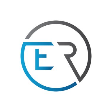 Acil Servis Mektup Yaratıcı Tipografi Vektör Şablonu. Yaratıcı Çember Harf Acil Logo Tasarımı