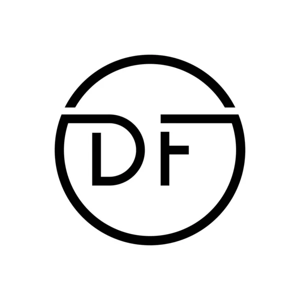 初期のDfレターロゴクリエイティブタイポグラフィベクターテンプレート クリエイティブサークルレターDfロゴデザイン — ストックベクタ