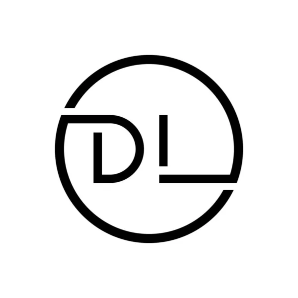 初期のDlレターロゴクリエイティブタイポグラフィベクターテンプレート クリエイティブサークルレターDlロゴデザイン — ストックベクタ
